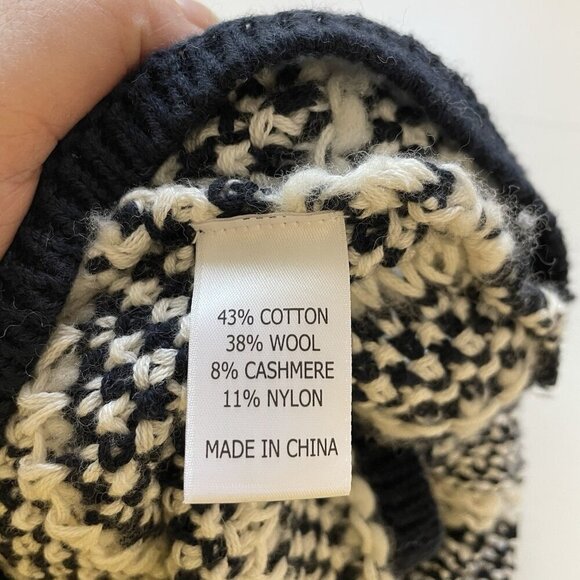 La Ligne Wool Cashmere Blend Chunky Textured Knit Cropped Sweater size Large - Picture 10 of 11